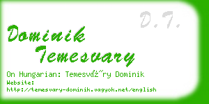 dominik temesvary business card